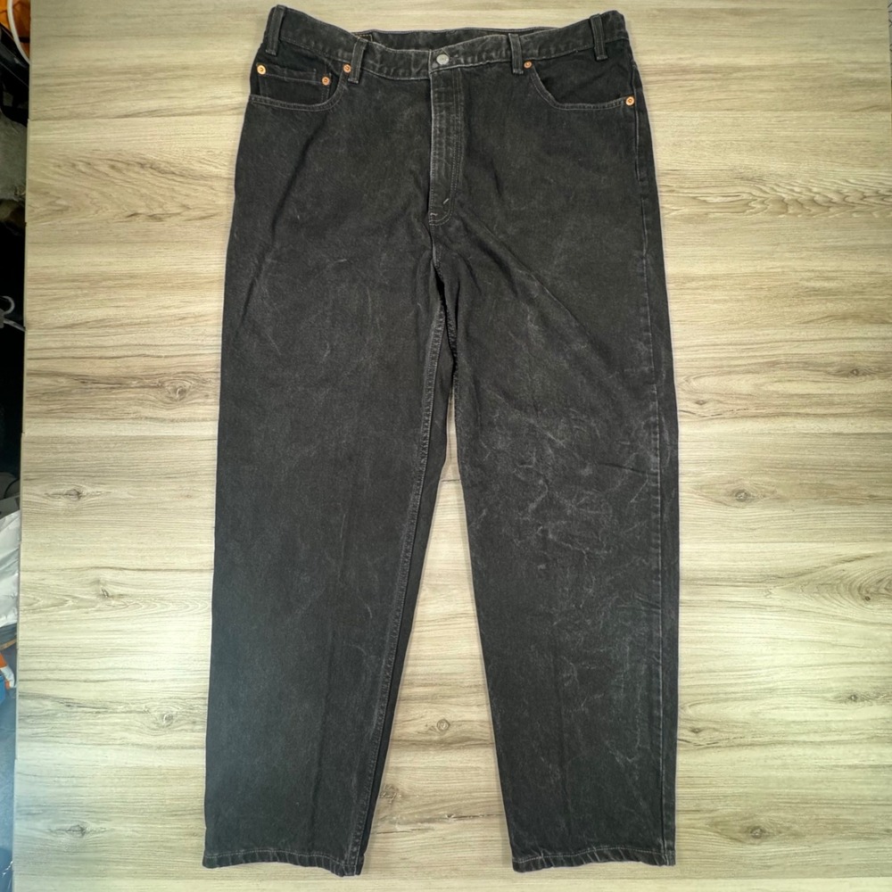 Vintage Levi's‎ 550 Black Faded Jeans 42x32 Relaxed Fit Tapered Leg Y2K 2001